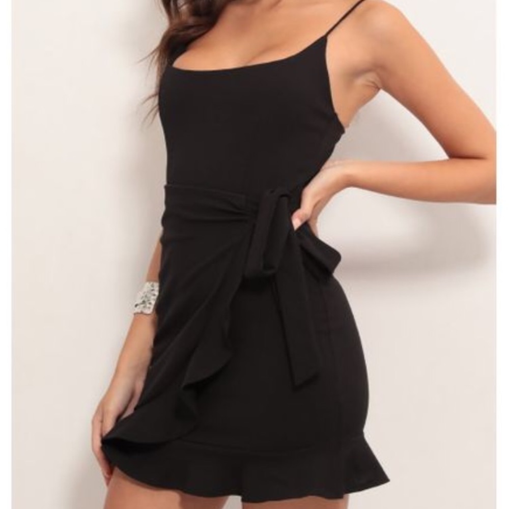 Black wrap dress
